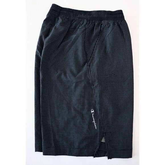 Champion 5707P 586551 Men's Sz S Dark Mini Grid Black/Titanium 9" Sports Shorts - Picture 8 of 9